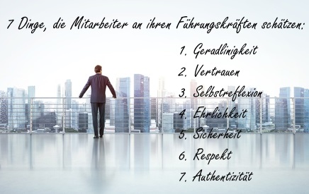 Sieben Eigenschaften, die Mitarbeiter an ihren Führungskräften schätzen.