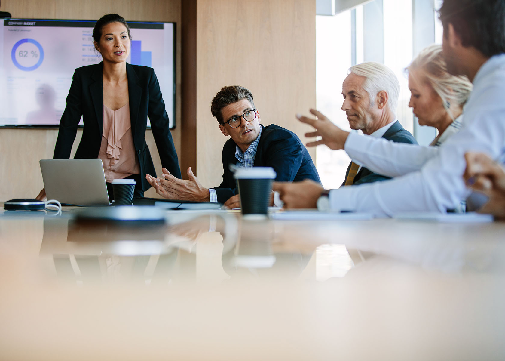 Diverse business group having a meeting in boardroom