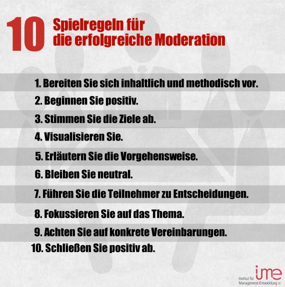 10 Spielregeln für die erfolgreiche Moderation von Meetings