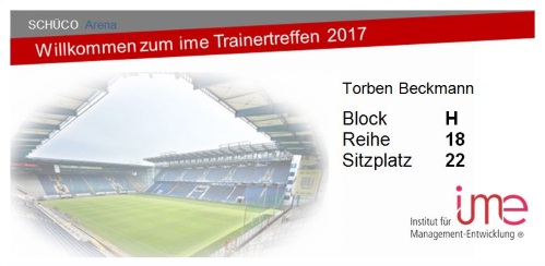 Ticket für ime Trainertreffen 2017